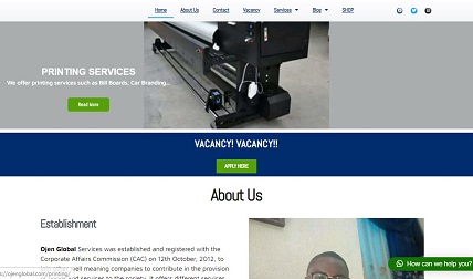 zfrica website for ojenglobal