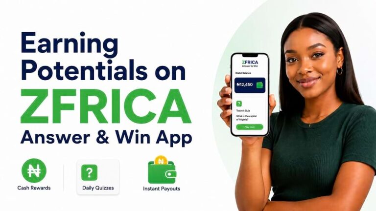 Earning potentials on zfrica answer and win