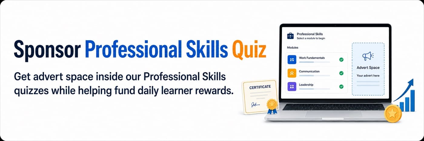 Sponsor Professional quiz and get advert space