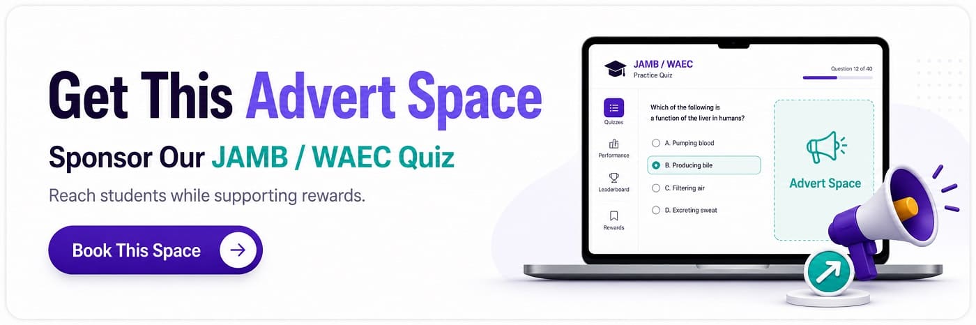 Get advert space inside JAMB and WAEC Quiz on ZFRICA Answer & Win