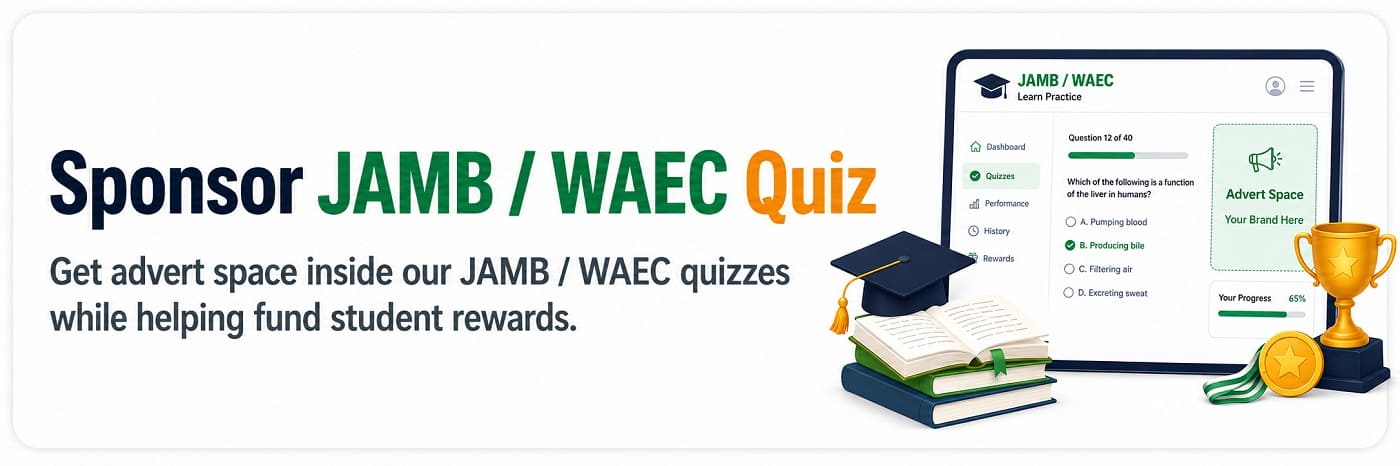 sponsor jamb waec quiz and get advert space