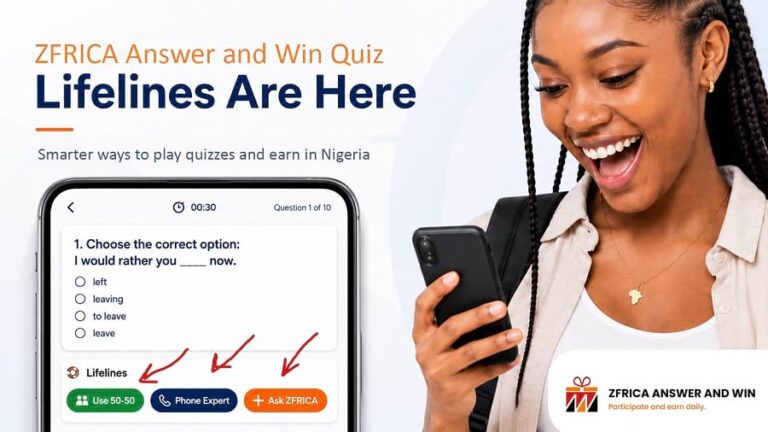 Zfrica Answer and Win Quiz Lifelines