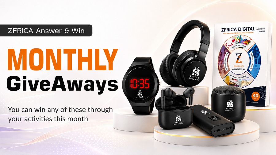 ZFRICA monthly giveaway prizes
