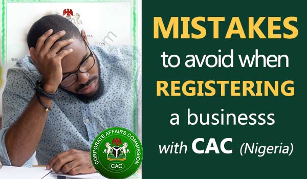mistakes to avoid when registering a business with CAC