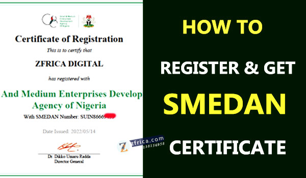 how to register and get smedan certificate