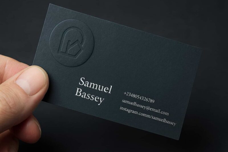 Embossed or Debossed Business Cards