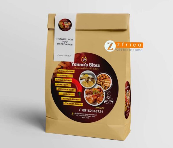 Food Packaging Paper Bag Design and Printing, Aba (1)