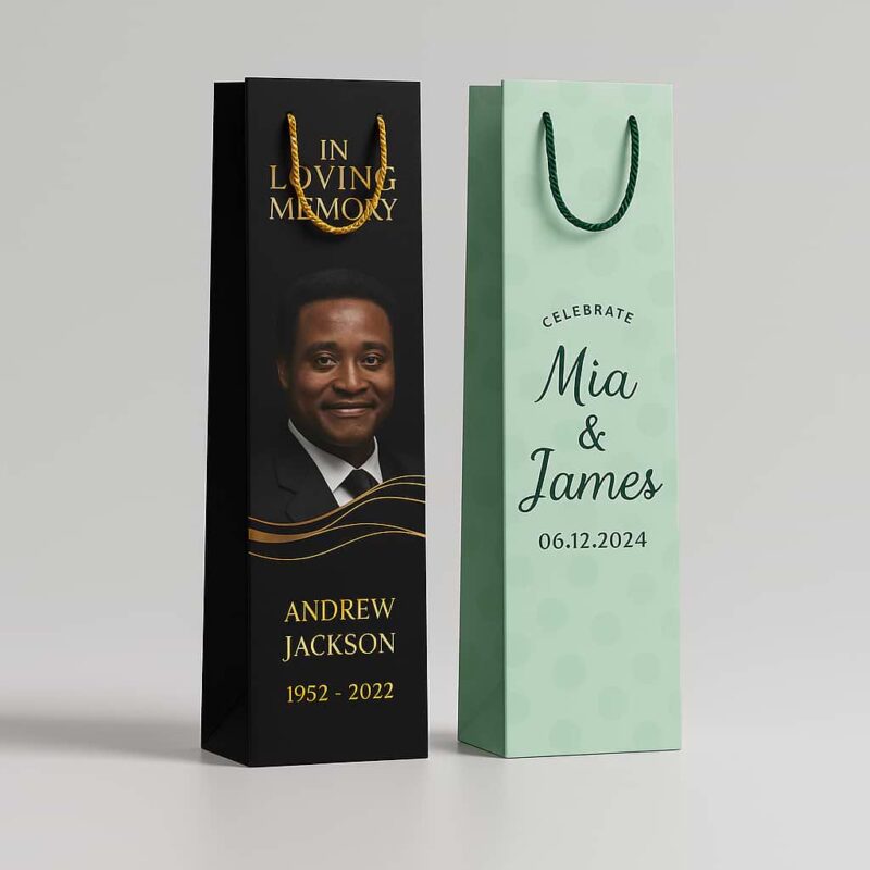 Wine Paper Bag Design and Printing, Aba, (2)