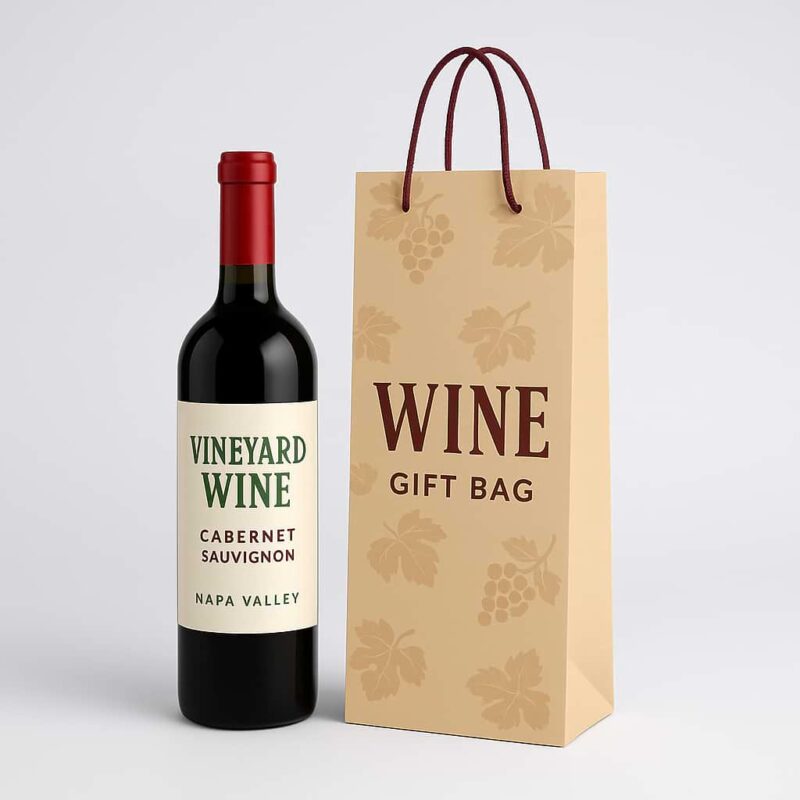 Wine Paper Bag Design and Printing, Aba, (3)