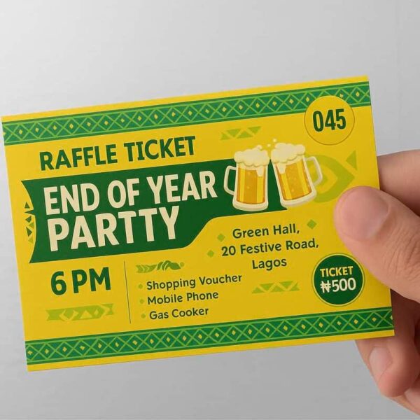 event ticket design and printing Aba