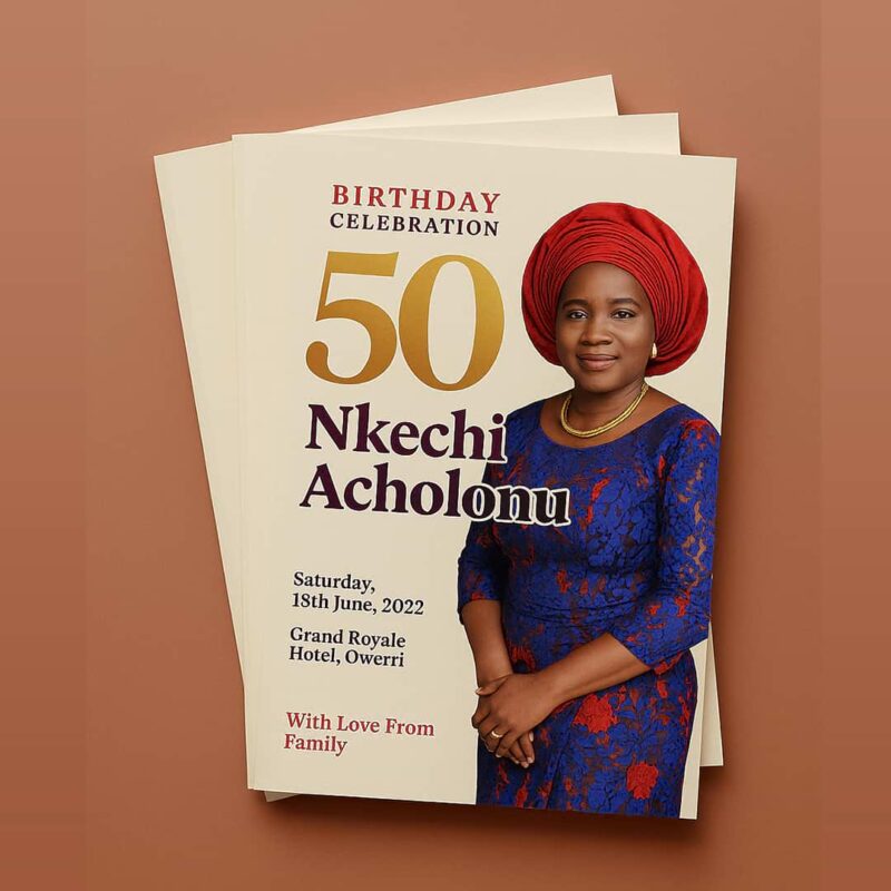 Birthday Programme Design and Printing, Aba (2)
