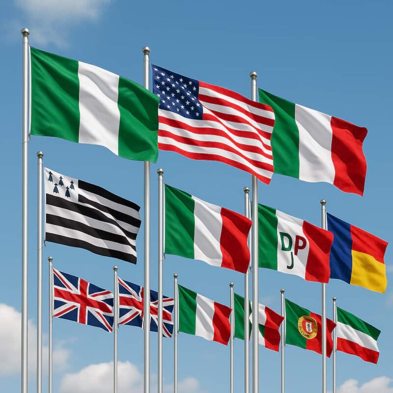 Country and Logo Flag Pole Design and Printing, Aba, Nigeria (1)