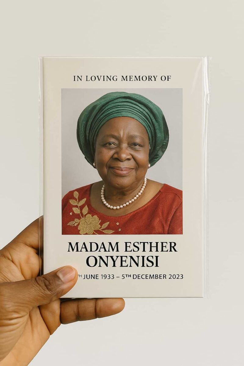 Customized BurialFuneral Jotter Design and Printing, Aba, Nigeria
