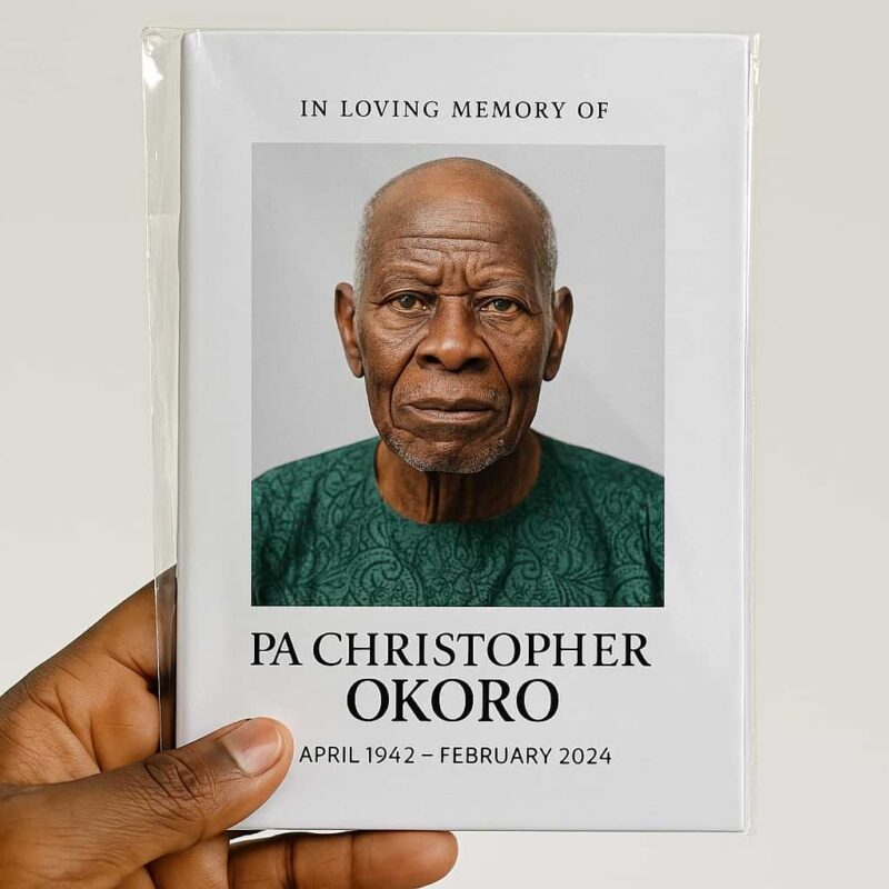 Customized BurialFuneral Jotter Design and Printing, Aba, Nigeria
