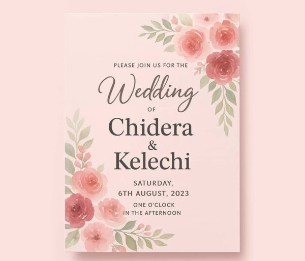 Wedding Invitation Card Design and Printing, Aba, Nigeria
